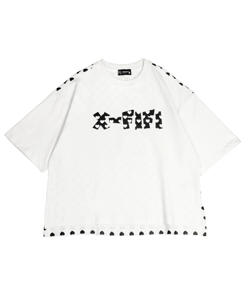 FIFI LAPIN（フィフィラパン）の「ハートパターンオーバーサイズ半袖Tシャツ/FS8WTS14F ホワイト（Tシャツ/カットソー・レディース・その他・FREE）」の2枚目の写真