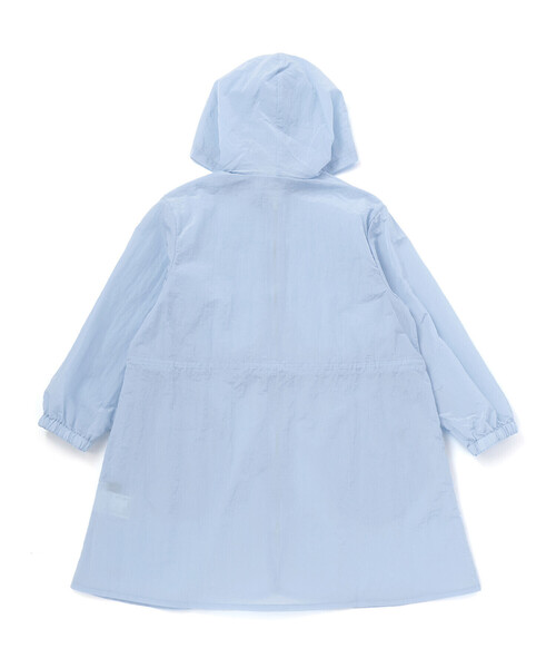 BeBe（ベベ）の「ボーダーギャザーワンピース+シアータフタロングパーカーセット（セットアップ・キッズ・ブルー/ホワイト・150cm/130cm/140cm）」の6枚目の写真