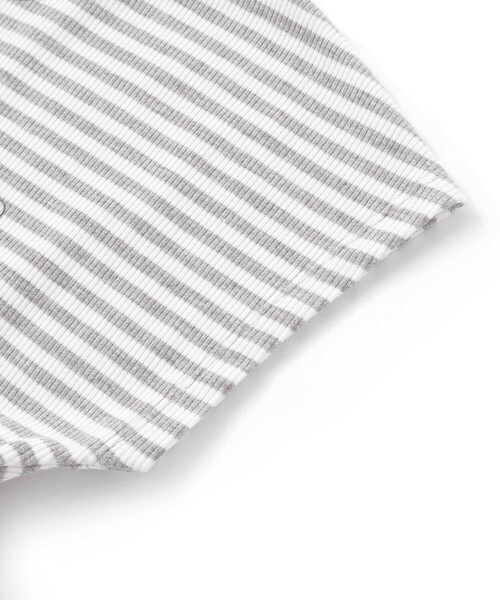 BeBe（ベベ）の「ボーダーギャザーワンピース+シアータフタロングパーカーセット（セットアップ・キッズ・ブルー/ホワイト・150cm/130cm/140cm）」の9枚目の写真