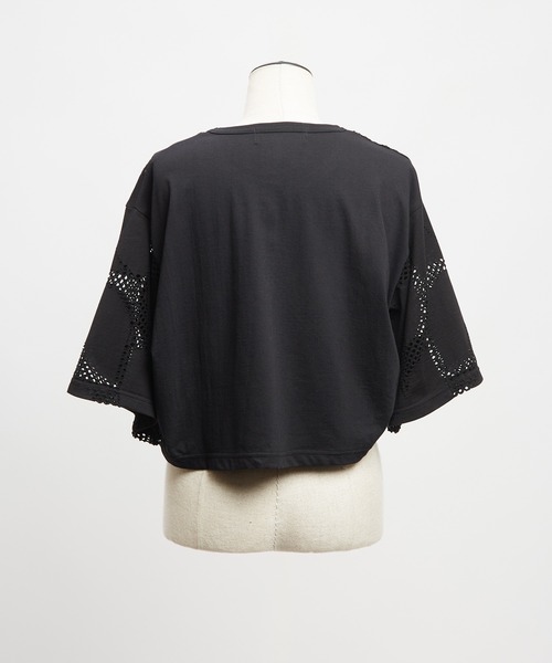 gomme（ゴム）の「ショートメッシュＴ（Tシャツ/カットソー・レディース・ブラック/ブラウン/ホワイト・MEDIUM）」の4枚目の写真