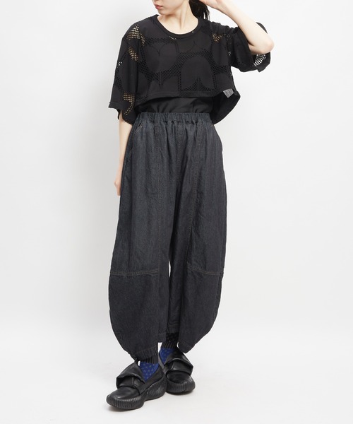 gomme（ゴム）の「ショートメッシュＴ（Tシャツ/カットソー・レディース・ブラック/ブラウン/ホワイト・MEDIUM）」の16枚目の写真