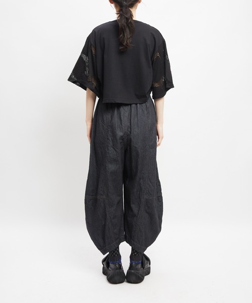 gomme（ゴム）の「ショートメッシュＴ（Tシャツ/カットソー・レディース・ブラック/ブラウン/ホワイト・MEDIUM）」の17枚目の写真