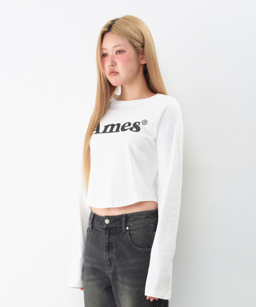 AMESWORLDWIDE(アメスワールドワイド)の「BASIC LOGO LONGSLEEVE TEE WHITE(Tシャツ/カットソー・レディース・その他・SMALL/MEDIUM/LARGE)」の5枚目の写真