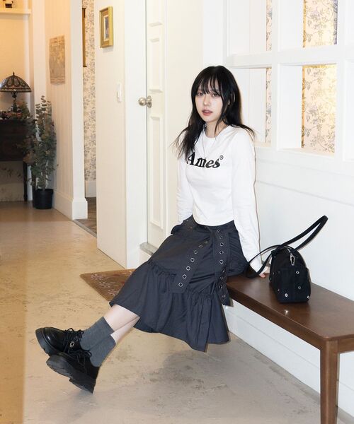 AMESWORLDWIDE(アメスワールドワイド)の「BASIC LOGO LONGSLEEVE TEE WHITE(Tシャツ/カットソー・レディース・その他・SMALL/MEDIUM/LARGE)」の14枚目の写真