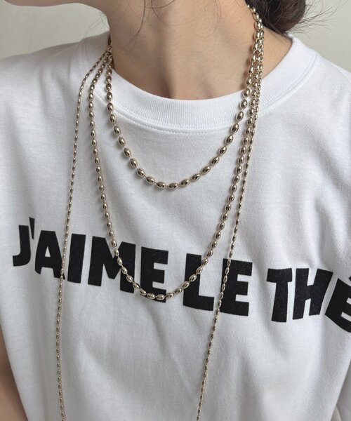 DouDou（ドゥドゥ）の「3連変形ボールチェーンネックレス（ネックレス・レディース・シルバー/ゴールド・FREE）」の3枚目の写真