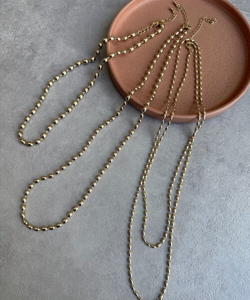 DouDou（ドゥドゥ）の「3連変形ボールチェーンネックレス（ネックレス・レディース・シルバー/ゴールド・FREE）」の12枚目の写真