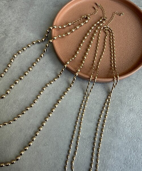 DouDou（ドゥドゥ）の「3連変形ボールチェーンネックレス（ネックレス・レディース・シルバー/ゴールド・FREE）」の11枚目の写真