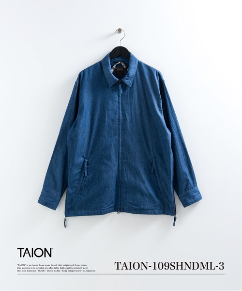 TAION(タイオン)の「【TAION(タイオン)】〈ユニセックス〉ノンダウン ミリタリー ファスナー シャツ(シャツ/ブラウス・メンズ・インディゴブルー/ライトインディゴブルー/ダークオリーブ/ブラック・2XL/XL/L/M/S/3XL)」の1枚目の写真