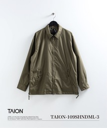 【TAION(タイオン)】〈ユニセックス〉ノンダウン ミリタリー ファスナー シャツ