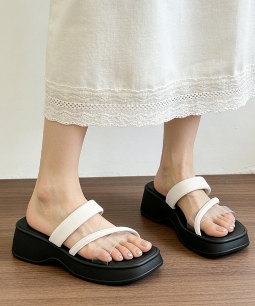 Miniministore(ミニミニストア)の「ストラップサンダル 異素材 レディース夏(サンダル・レディース・アイボリー/ブラック・24.5cm/24.0cm/22.5cm/23.5cm/23.0cm/25.0cm)」の11枚目の写真