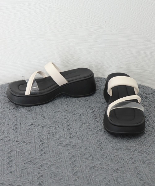 Miniministore(ミニミニストア)の「ストラップサンダル 異素材 レディース夏(サンダル・レディース・アイボリー/ブラック・24.5cm/24.0cm/22.5cm/23.5cm/23.0cm/25.0cm)」の18枚目の写真