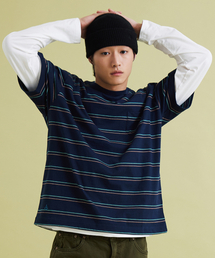 UNIFORM BRIDGE（ユニフォームブリッジ）の「vintage stripe s/s t-shirt navy（Tシャツ/カットソー）」