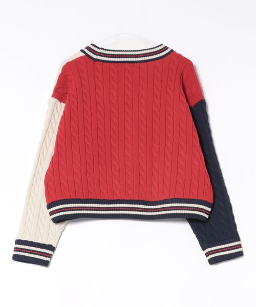 FILA(フィラ)の「《FILA》KNIT CARDIGAN(カーディガン/ボレロ・レディース・ベージュ/ネイビー・XL/L/M)」の3枚目の写真