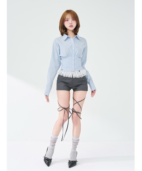 レースドッキングリボンショートパンツ（その他パンツ）｜Darich