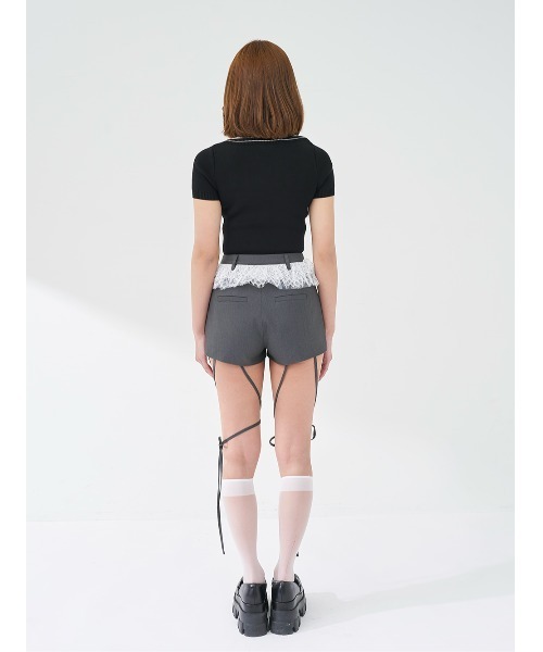 レースドッキングリボンショートパンツ（その他パンツ）｜Darich