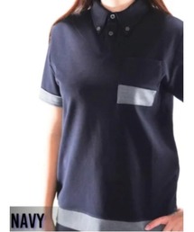 DOCUS（ドゥーカス）の「DOCUS （ドゥーカス） ゴルフウェア ボタンダウンポロシャツ レディース 半袖 バックロゴ 立体ロゴ（ポロシャツ）」