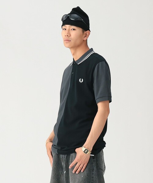 FRED PERRY(フレッドペリー)の「【別注】FRED PERRY / M3600 クレイジーポロシャツ 26SS(ポロシャツ・メンズ・ネイビー/ブラック・X-LARGE/MEDIUM/SMALL/LARGE)」の18枚目の写真