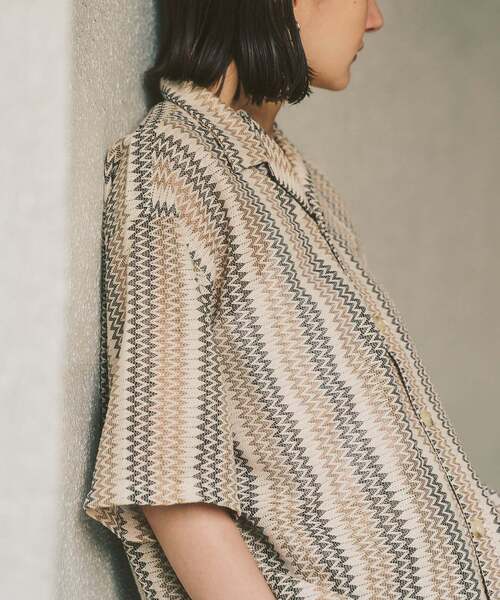 417 EDIFICE（フォーワンセブンエディフィス）の「HUNAR×417 クロシェシャツ（シャツ/ブラウス・メンズ・ベージュ/ブラック系その他/ベージュ系その他/スカイブルー/ブラック・LARGE/MEDIUM）」の21枚目の写真