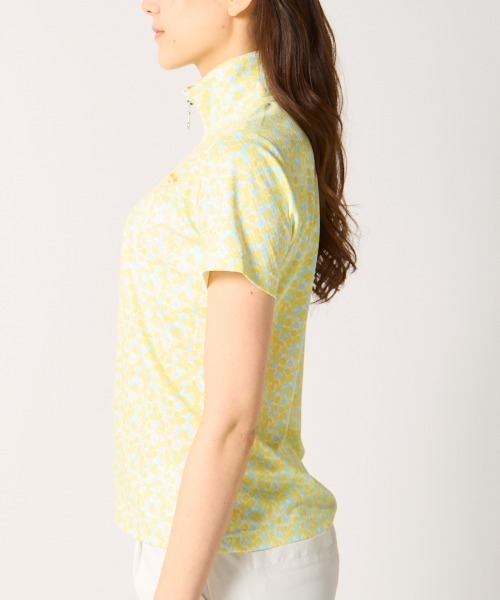 marie claire(マリ・クレール)の「【marie claire:マリ.クレール】レディースハーフジップ半袖シャツ 接触冷感 吸汗速乾 ゴルフ(シャツ/ブラウス・レディース・ブルー/イエロー/ピンク・XX-LARGE/X-LARGE/LARGE/MEDIUM)」の17枚目の写真