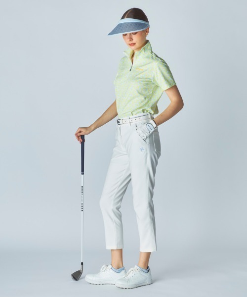 marie claire(マリ・クレール)の「【marie claire:マリ.クレール】レディースハーフジップ半袖シャツ 接触冷感 吸汗速乾 ゴルフ(シャツ/ブラウス・レディース・ブルー/イエロー/ピンク・XX-LARGE/X-LARGE/LARGE/MEDIUM)」の14枚目の写真