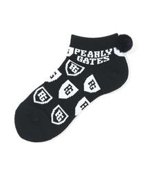 【PEARLY GATES】エンブレム総柄梵天付きアンクルＳＯＸ