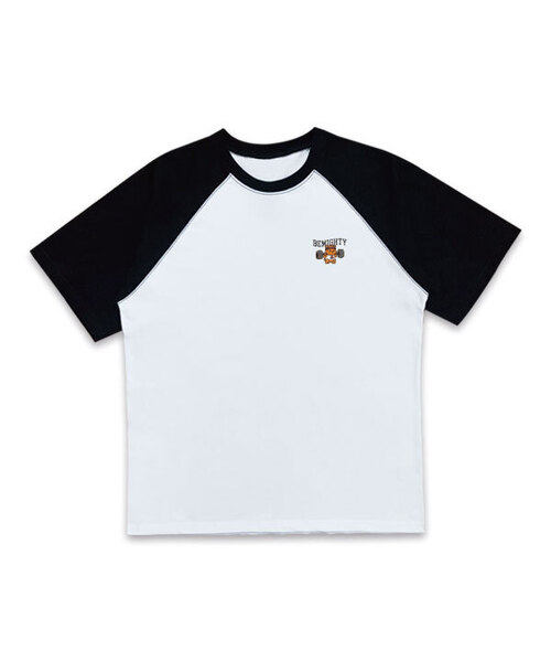 BEMIGHTY(ビーマイティー)の「バベルベア オーバーサイズ ラグラン 半袖Tシャツ(Tシャツ/カットソー・メンズ・ホワイト/クリーム・MEDIUM/LARGE/X-LARGE)」の1枚目の写真