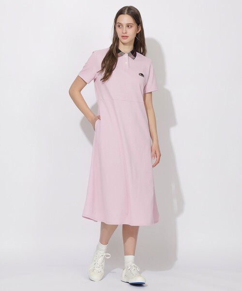 CB CRESTBRIDGE（シービークレストブリッジ）の「ヘッジホッグチェックカラーポロワンピース（ワンピース・レディース・ブルー系その他2/ベビーピンク/ダークネイビー・S/M）」の3枚目の写真