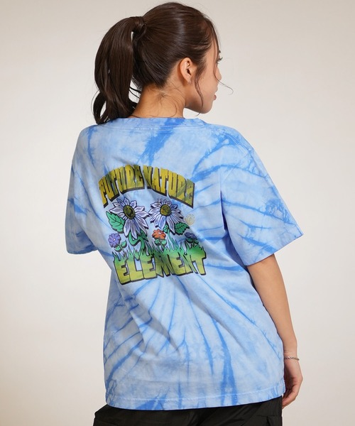 ELEMENT（エレメント）の「ELEMENT/エレメント 半袖 Tシャツ バックプリント BG023P17（Tシャツ/カットソー・レディース・チャコールグレー/ホワイト/ブルー系その他・FREE）」の3枚目の写真