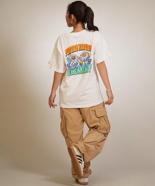 ELEMENT（エレメント）の「ELEMENT/エレメント 半袖 Tシャツ バックプリント BG023P17（Tシャツ/カットソー・レディース・チャコールグレー/ホワイト/ブルー系その他・FREE）」の11枚目の写真