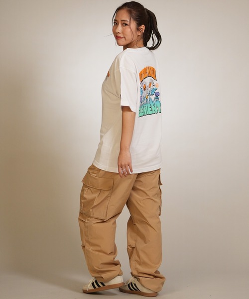 ELEMENT（エレメント）の「ELEMENT/エレメント 半袖 Tシャツ バックプリント BG023P17（Tシャツ/カットソー・レディース・チャコールグレー/ホワイト/ブルー系その他・FREE）」の10枚目の写真