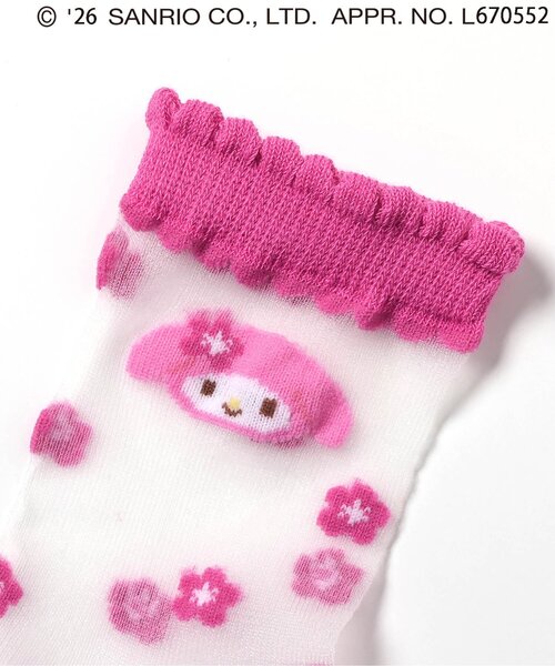 sanrio(サンリオ)の「【サンリオキャラクターズ】シースルーフラワーソックス(ソックス/靴下・キッズ・サックスブルー/パープル/ピンク/レッド・12/15 /18/21)」の14枚目の写真
