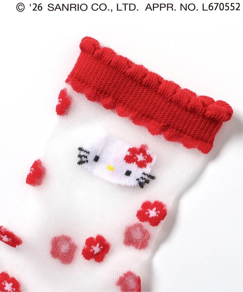 sanrio(サンリオ)の「【サンリオキャラクターズ】シースルーフラワーソックス(ソックス/靴下・キッズ・サックスブルー/パープル/ピンク/レッド・12/15 /18/21)」の16枚目の写真