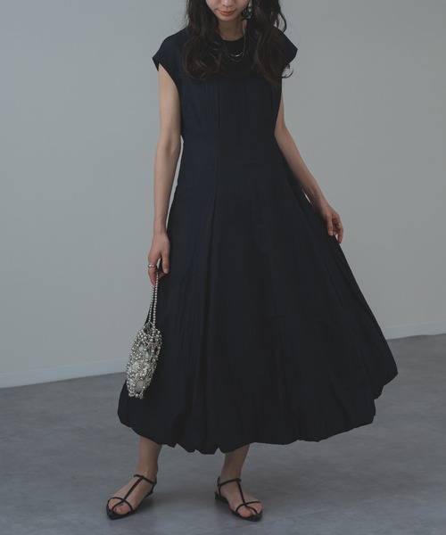 refinedworks(リファインドワークス)の「【refinedworks】オケージョン にも!フレンチ バルーン ワンピース(ワンピース・レディース・ブラック・FREE)」の1枚目の写真