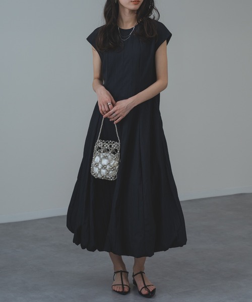 refinedworks(リファインドワークス)の「【refinedworks】オケージョン にも!フレンチ バルーン ワンピース(ワンピース・レディース・ブラック・FREE)」の2枚目の写真