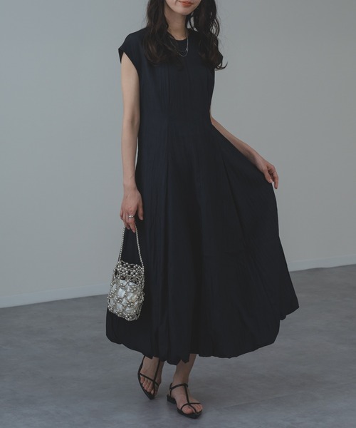 refinedworks(リファインドワークス)の「【refinedworks】オケージョン にも!フレンチ バルーン ワンピース(ワンピース・レディース・ブラック・FREE)」の3枚目の写真