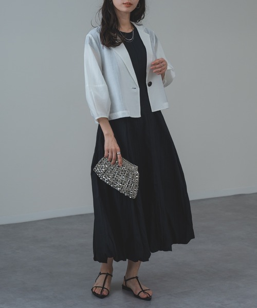 refinedworks(リファインドワークス)の「【refinedworks】オケージョン にも!フレンチ バルーン ワンピース(ワンピース・レディース・ブラック・FREE)」の11枚目の写真