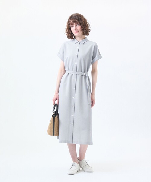 MACKINTOSH PHILOSOPHY（ﾏｯｷﾝﾄｯｼｭ ﾌｨﾛｿﾌｨｰ）の「サマーサッカーシャツワンピース（ワンピース・レディース・ライトブルー/ブラック/ブラウン系その他4・38/36）」の14枚目の写真