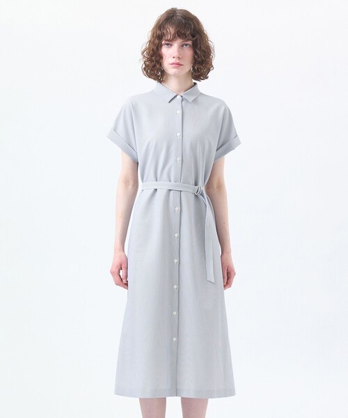 MACKINTOSH PHILOSOPHY（ﾏｯｷﾝﾄｯｼｭ ﾌｨﾛｿﾌｨｰ）の「サマーサッカーシャツワンピース（ワンピース・レディース・ライトブルー/ブラック/ブラウン系その他4・38/36）」の12枚目の写真