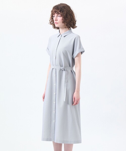 MACKINTOSH PHILOSOPHY（ﾏｯｷﾝﾄｯｼｭ ﾌｨﾛｿﾌｨｰ）の「サマーサッカーシャツワンピース（ワンピース・レディース・ライトブルー/ブラック/ブラウン系その他4・38/36）」の11枚目の写真