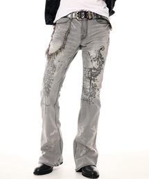 FUGA（フーガ）の「『FUGA/フーガ』FUGA × 2002 Print Flare Demin Pants（デニムパンツ）」