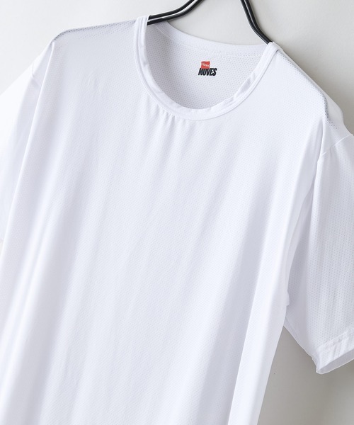 HANES(ヘインズ)の「【HANES/ヘインズ】ひんやり 接触冷感 COOLタッチ クルーネックTシャツ 半袖 吸汗速乾 涼しい ドライ インナー 夏用 丸首(Tシャツ/カットソー・メンズ・ホワイト/ブラック・LARGE/X-LARGE/MEDIUM)」の11枚目の写真