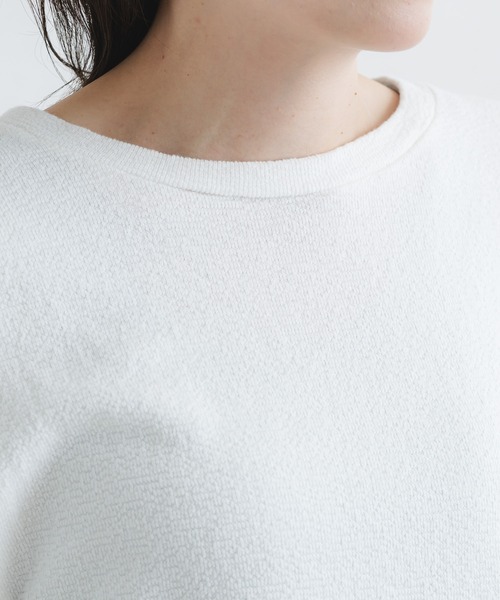 quadro(クオドロ)の「フ゛ロックニット5分袖クルーネック(Tシャツ/カットソー・レディース・ブラック/ブルーグレー/オフホワイト・FREE)」の5枚目の写真
