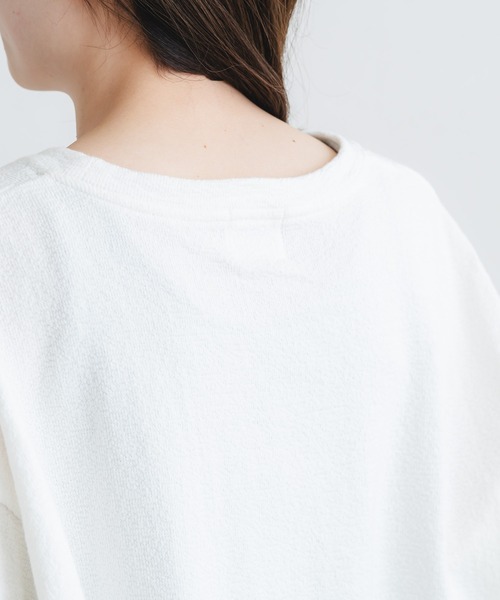 quadro(クオドロ)の「フ゛ロックニット5分袖クルーネック(Tシャツ/カットソー・レディース・ブラック/ブルーグレー/オフホワイト・FREE)」の8枚目の写真