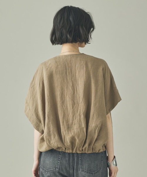 Curensology(カレンソロジー)の「Curensology(カレンソロジー)/フレンチリネンジップブラウス(シャツ/ブラウス・レディース・ベージュ/ホワイト/ブラック・FREE)」の14枚目の写真
