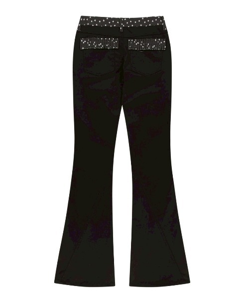OJOS（オホス）の「【OJOS】Star Trim Bootcut Trousers / 【オホス】スタートリムブーツカットフレアパンツ（その他パンツ・レディース・グレー/ブラック・02/01）」の10枚目の写真