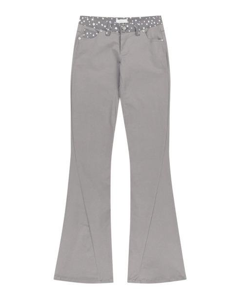 OJOS（オホス）の「【OJOS】Star Trim Bootcut Trousers / 【オホス】スタートリムブーツカットフレアパンツ（その他パンツ・レディース・グレー/ブラック・02/01）」の19枚目の写真