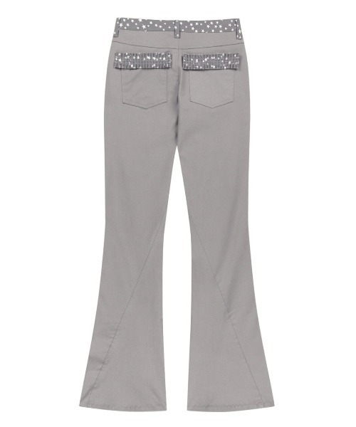 OJOS（オホス）の「【OJOS】Star Trim Bootcut Trousers / 【オホス】スタートリムブーツカットフレアパンツ（その他パンツ・レディース・グレー/ブラック・02/01）」の20枚目の写真