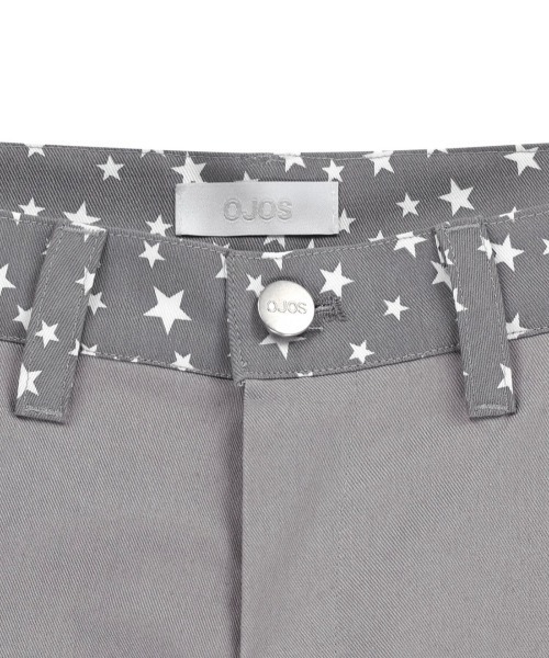 OJOS（オホス）の「【OJOS】Star Trim Bootcut Trousers / 【オホス】スタートリムブーツカットフレアパンツ（その他パンツ・レディース・グレー/ブラック・02/01）」の21枚目の写真
