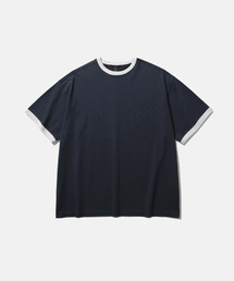 MOIF（モイフ）の「[SS26] RINGER H/S TEE / NAVY（Tシャツ/カットソー）」