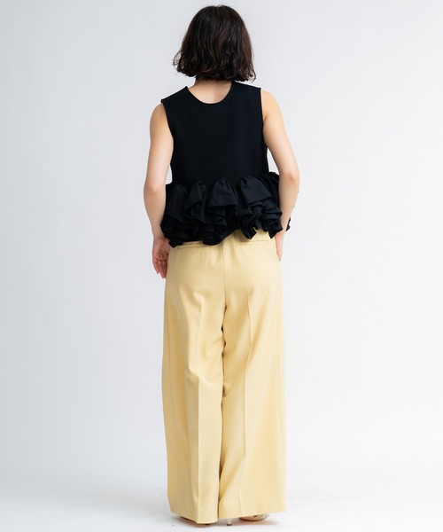 NOELA(ノエラ)の「リネンストレートワイドパンツ(その他パンツ・レディース・ブラック/オフホワイト/イエロー・S/M)」の17枚目の写真